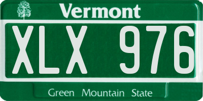 VT license plate XLX976