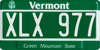 VT license plate XLX977