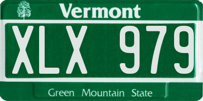 VT license plate XLX979