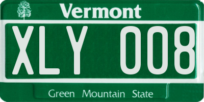 VT license plate XLY008