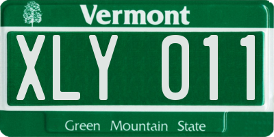 VT license plate XLY011