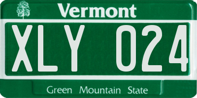 VT license plate XLY024