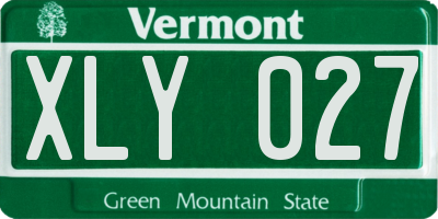 VT license plate XLY027