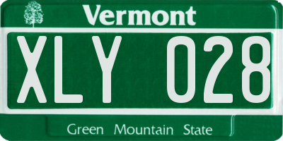 VT license plate XLY028