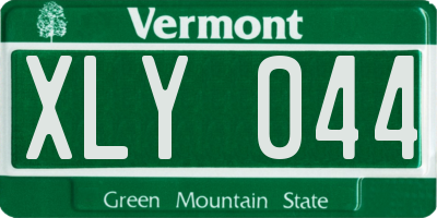 VT license plate XLY044