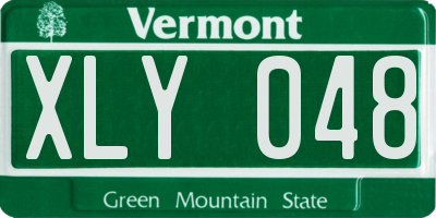VT license plate XLY048