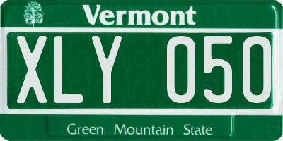 VT license plate XLY050