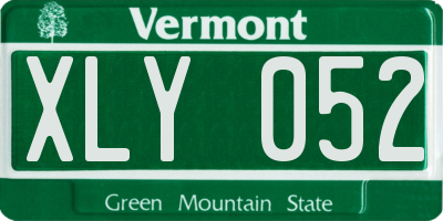VT license plate XLY052