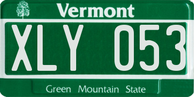 VT license plate XLY053