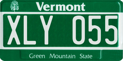 VT license plate XLY055