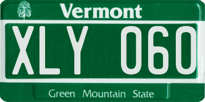 VT license plate XLY060
