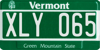 VT license plate XLY065