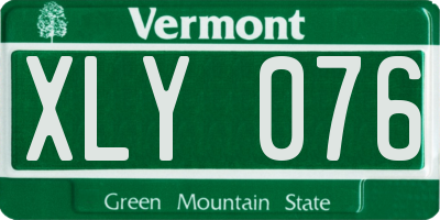 VT license plate XLY076
