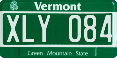 VT license plate XLY084