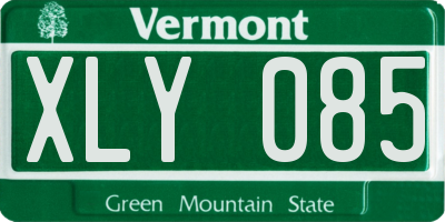 VT license plate XLY085