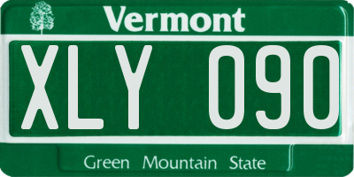 VT license plate XLY090
