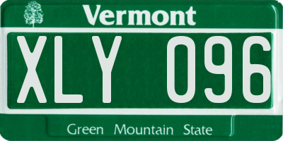 VT license plate XLY096