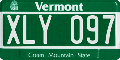 VT license plate XLY097