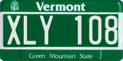 VT license plate XLY108