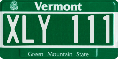 VT license plate XLY111