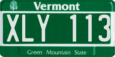 VT license plate XLY113