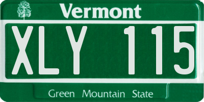 VT license plate XLY115