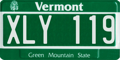VT license plate XLY119