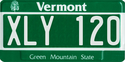 VT license plate XLY120
