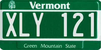 VT license plate XLY121