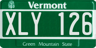 VT license plate XLY126