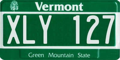 VT license plate XLY127