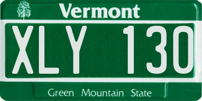 VT license plate XLY130