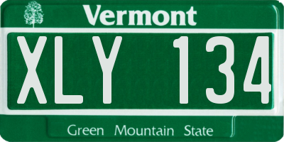 VT license plate XLY134