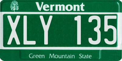 VT license plate XLY135
