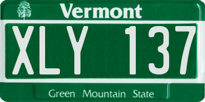 VT license plate XLY137