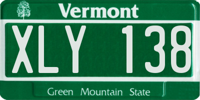 VT license plate XLY138