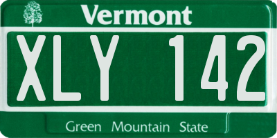 VT license plate XLY142