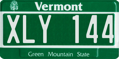 VT license plate XLY144