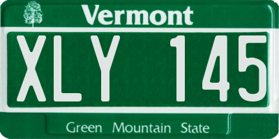 VT license plate XLY145