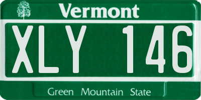 VT license plate XLY146