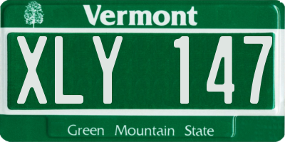 VT license plate XLY147