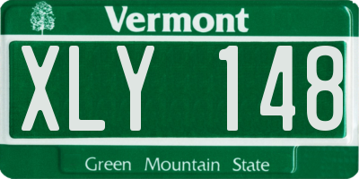 VT license plate XLY148