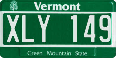 VT license plate XLY149