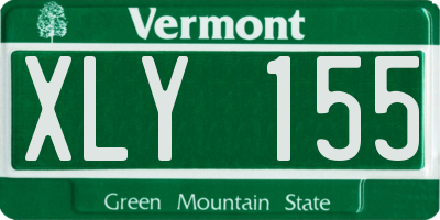 VT license plate XLY155
