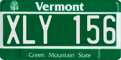 VT license plate XLY156