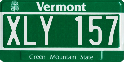 VT license plate XLY157
