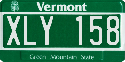 VT license plate XLY158