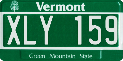 VT license plate XLY159