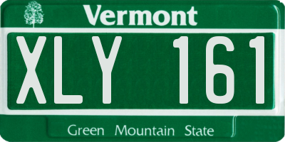 VT license plate XLY161