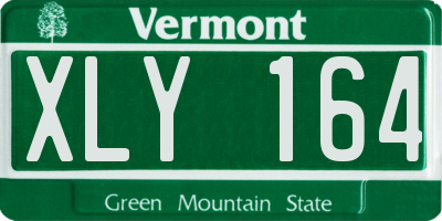 VT license plate XLY164